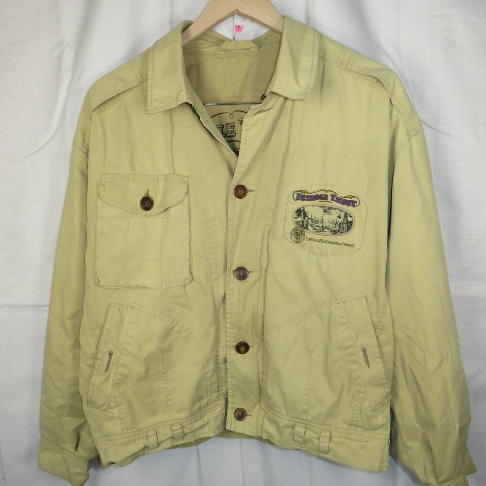 Daniel Hechter Petrole Trust Cotton Jacket Tan Long Sleeve Paris Chic Men's VTG
